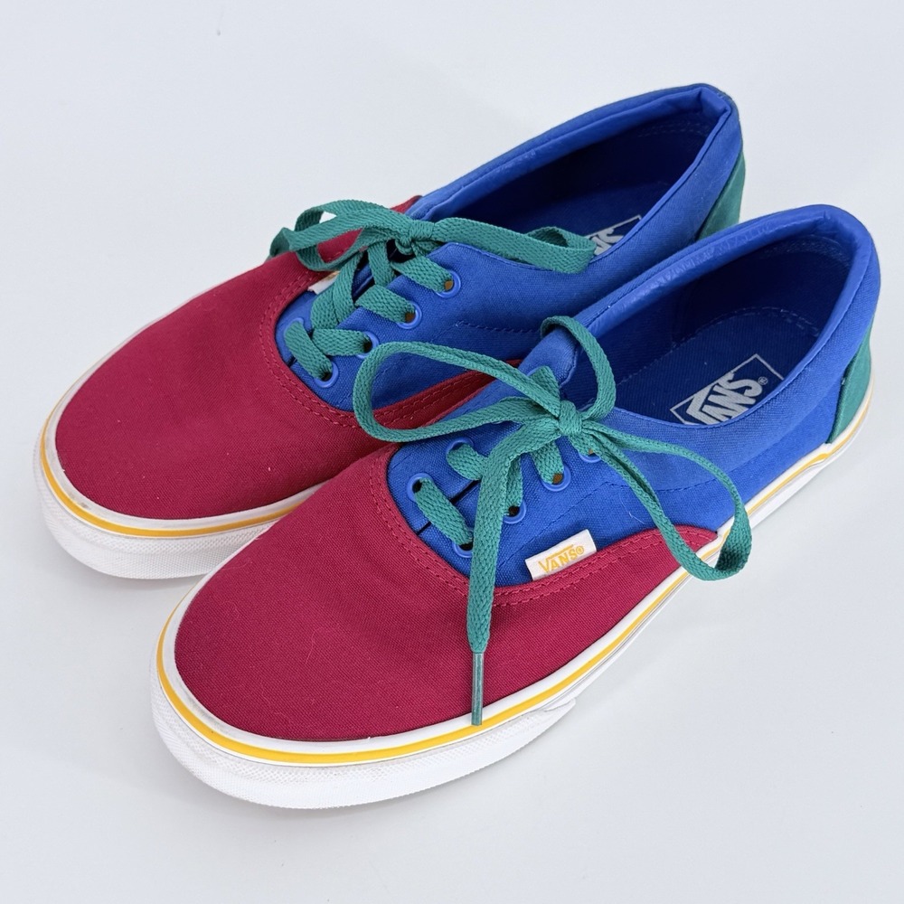 Vans Era Colorblock Canvas Sneakers Kids US 6.5 Lapis Blue Red w/ Box - Picture 3 of 12